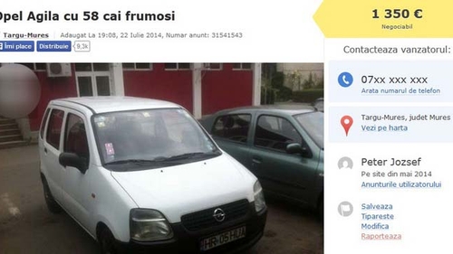 Anunt FABULOS! Ce a putut sa scrie un roman care vrea sa isi vanda masina pe internet: "E ca o cofetarie, care nu are WIFI"