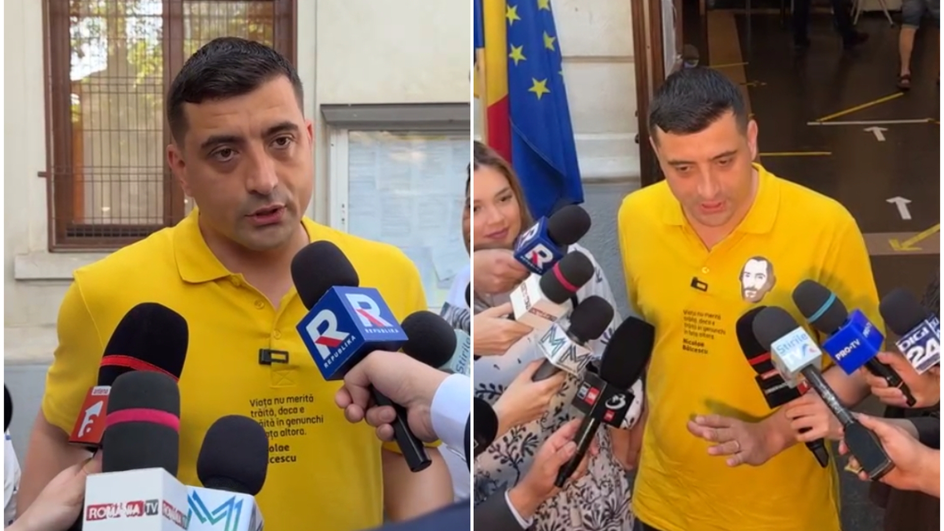 Ce și-a scris pe tricou George Simion în ziua alegerilor: “Viața nu merită trăită…”