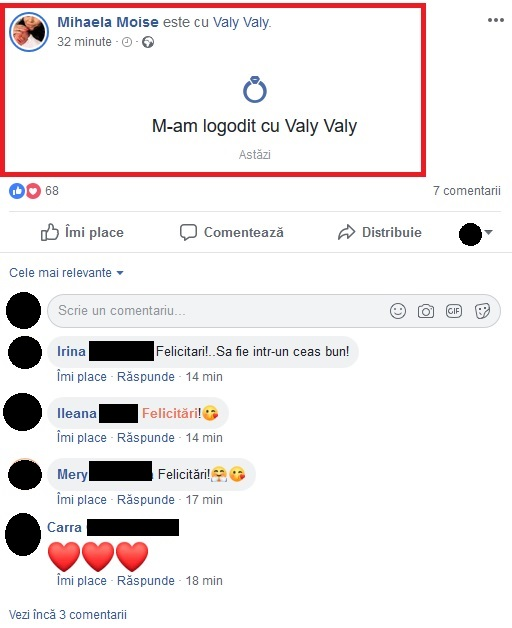 Mihaela Moise s-a logodit cu tatăl fiicei sale în văzul lumii. Gestul făcut de vedetă