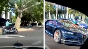 Hoţi pe scutere au atacat în Londra un Bugatti Chiron cu ciocanul. Cum s-a terminat incidentul şocant