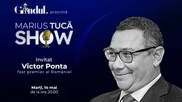 Marius Tucă Show începe marți, 14 mai, de la ora 20.00, live pe gândul.ro. Invitat: Victor Ponta