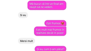 BANCUL ZILEI | "Ești mult mai frumos în realitate decât în poze"