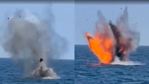 Două drone tip Gerbera, distruse de Armata Română! Imagini video cu momentul detonării în zona Neptun Deep