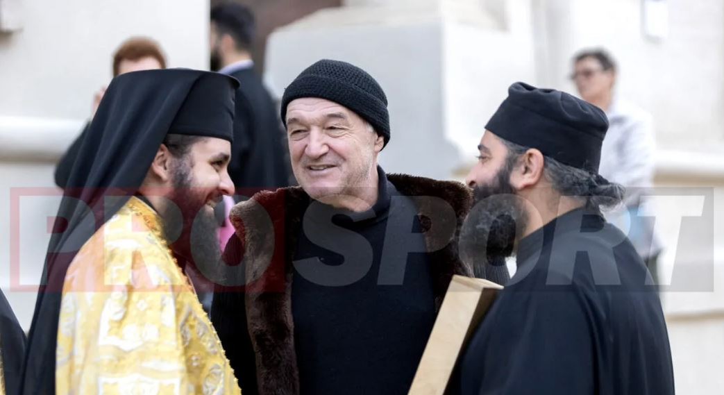 Imagini fabuloase! Cum a venit îmbrăcat Gigi Becali, patronul FCSB-ului, la Patriarhie, la moaștele Sfântului Dimitrie cel Nou | GALERIE FOTO