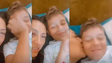 Andra, mămică de nota 10! Uite cum îl alintă pe băiețelul tocmai venit de la școală: ”Mai reziști?”