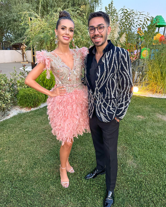 Georgiana Lobonț, nașa artistului, și Armin Nicoară/ Sursa foto: Instagram