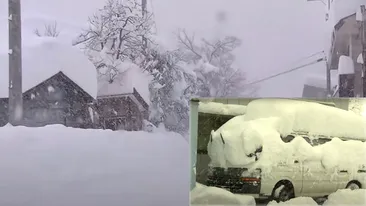 Japonia, în stare de alertă din cauza ninsorilor record! Zăpadă 2 metri în unele zone și peste 10.000 de gospodării fără curent | VIDEO