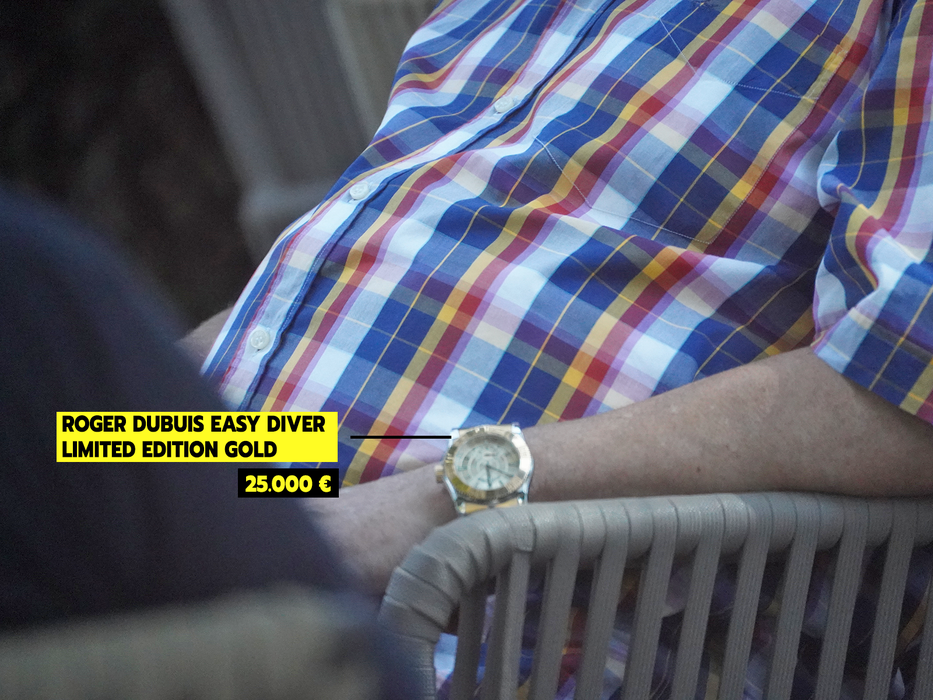Dumitru Dragomir poartă un superb Roger Dubuis Easy Diver Limited Edition Gold (Foto: CANCAN.RO)