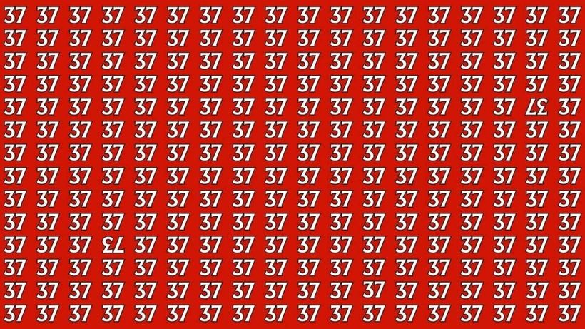 Test de inteligență | Găsiți numerele ’37’ și ’73’ care sunt inversate, în doar 15 secunde!