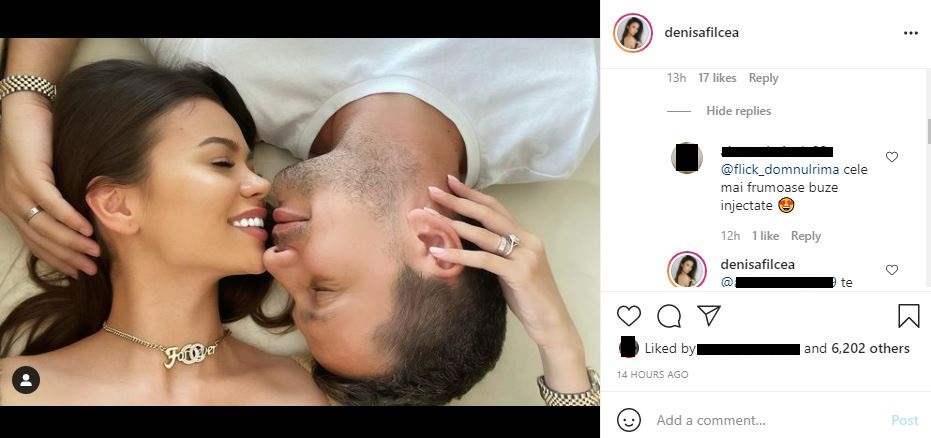 Denisa Filcea, revoltată după ce un internaut i-a spus că are buzele „injectate” + Imagini cu soția lui Flick dinaintea operațiilor estetice