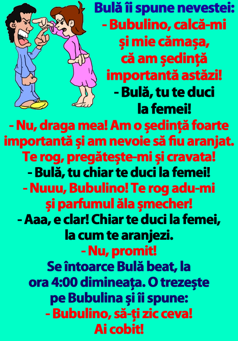 Dialog între Bulă și soția lui, Bubulina