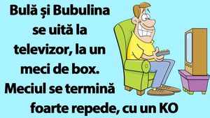 BANC | Bulă și Bubulina se uită la TV, la un meci de box