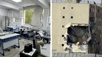 Cum arată interiorul unui apartament afectat de explozia din Sectorul 5 al Capitalei. Sălile de clasă ale liceului „Dimitrie Bolintineanu”, devastate