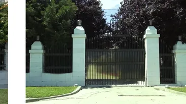 Afara-i blurat gardul, inauntru.... Vezi ce decizie incredibila a luat familia lui Becali in legatura cu vila din Pipera!