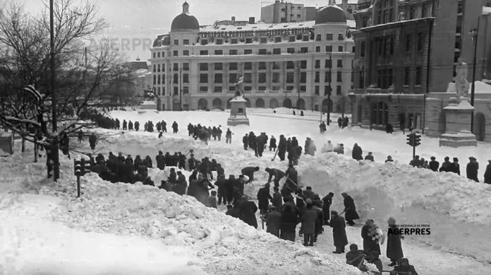 Cel mai mare viscol din istoria României. Zăpada a avut câţiva metri în Capitală