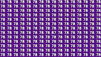 Test de inteligență | Depistați singurul număr din imagine diferit de 78! Geniile reușesc în 7 secunde