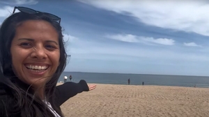 Această argentiniancă și-a luat un mini-concediu în Eforie Nord, cu 120 lei/noapte. Cum a reacționat când a văzut plaja lărgită