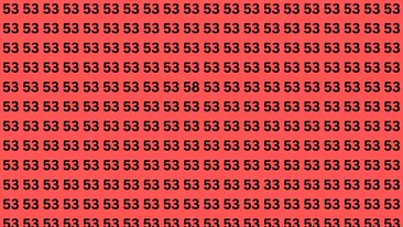 Test de logică | Nu toate numerele din această imagine sunt 53. Două sunt diferite, le puteți găsi?