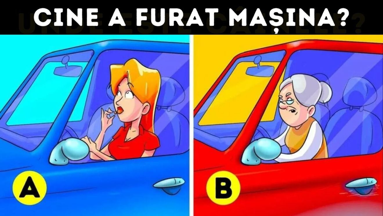 Test IQ pentru genii | Cine a furat mașina? Doar 1% dintre oameni își dau seama în doar 5 secunde!