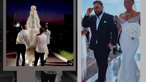 Primele imagini cu tortul de nuntă regal! Momentul i-a lăsat mască pe invitații lui Florin Salam și ai Roxanei Dobre