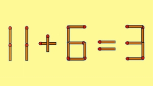 Test de inteligență | Mutați un singur chibrit pentru a corecta 11 + 6 = 3