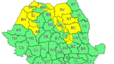 ANM a actualizat prognoza meteo pentru weekend. Cod galben și potrocaliu de ninsori și viscol în România