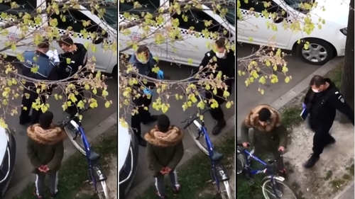 Caz revoltător în Brăila! Un jandarm agresează un tânăr care ieșise la plimbare cu bicicleta. VIDEO