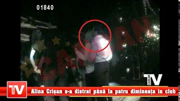 Alina Crisan s-a distrat pana la patru dimineata in club