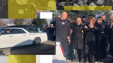 Imagini sfâșietoare! Patronul de la „Ferma Dacilor” își ia adio de la fiul lui