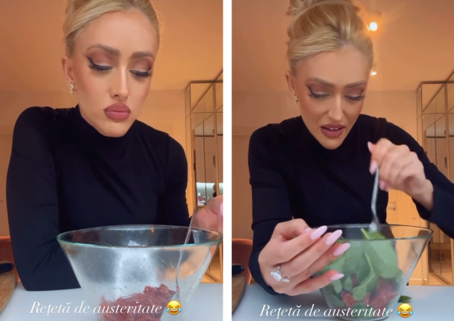 Iuliana Pepene mănâncă carne crudă.