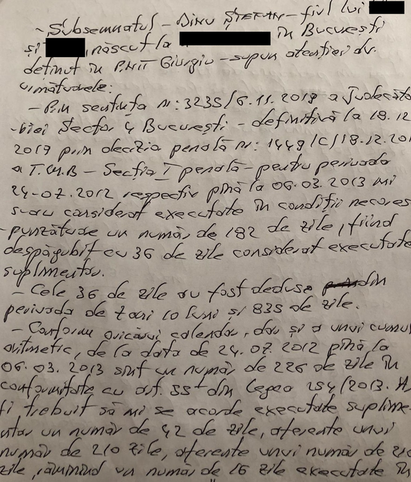 Un renumit deținut din România se revoltă din închisoare! Susține că i s-a făcut ”manevră” cu zilele compensatorii