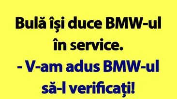 BANC | Bulă are probleme cu BMW-ul