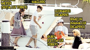 Leonardo Dicaprio prefera compania mamicii in vacanta! Are grija de copiii altora