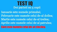 TEST IQ | Care este numele celui de-al cincilea copil? Răspunsul pare simplu, dar nu este