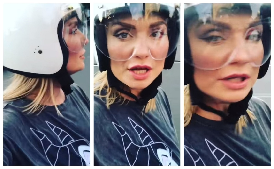 Nu ai văzut-o niciodată așa! Cristina Cioran, o tură cu motorul prin București după ce a plecat de la Acces Direct
