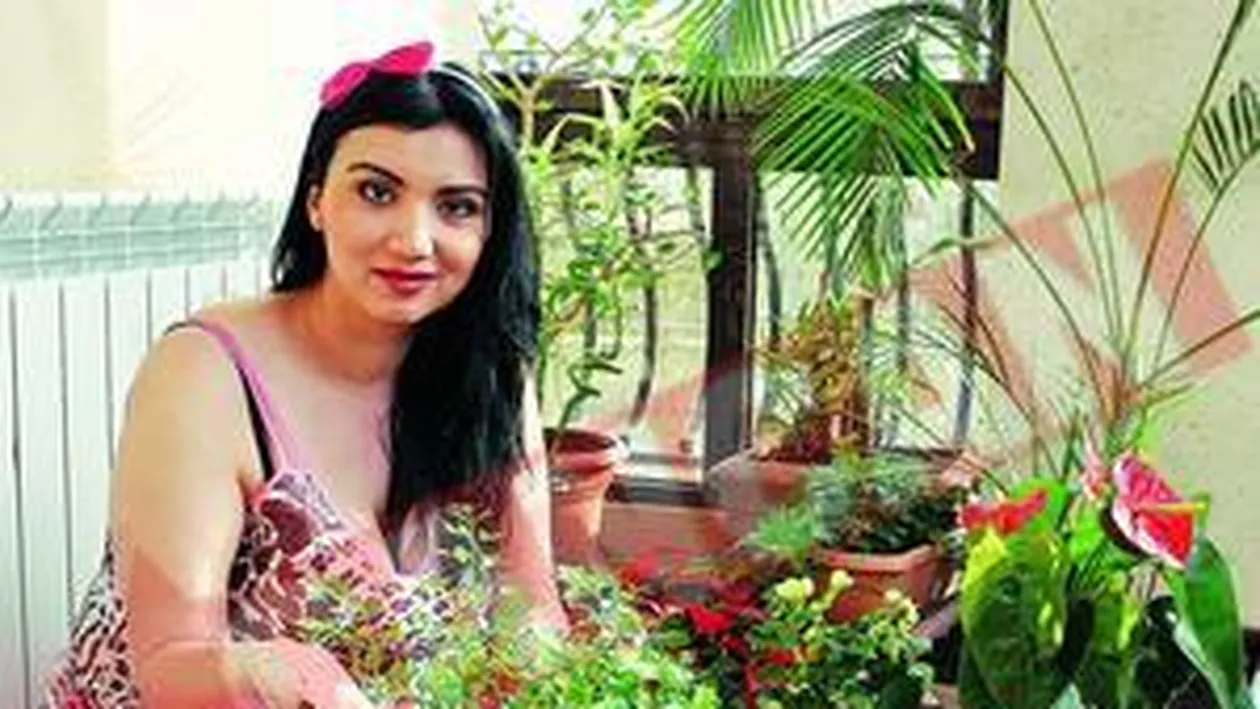 Bahmuteanca si-a pus leustean in balcon