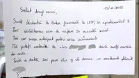 Bilețelul lipit pe afișier prin care o studentă din Cluj și-a anunțat vecinii că îmi sărbătoresc ziua în această seară. Ce s-a întâmplat la 23:59