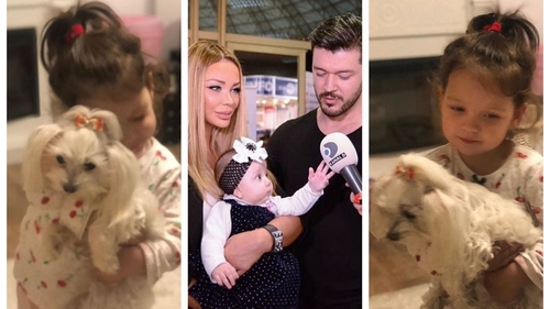 Imaginile tristeții! Fiica lui Victor Slav și a Biancăi Drăgușanu, afectată de despărțirea părinților