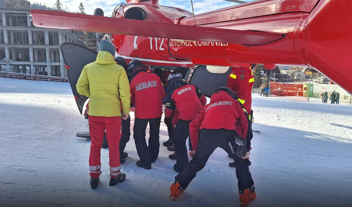 Grav accident pe pârtia Sorica din Azuga/ sursă foto: Salvamont Prahova