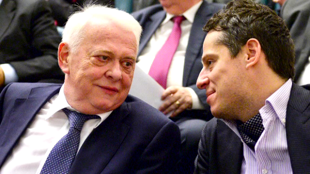 Viorel Hrebenciuc alături de fiul său, Andrei