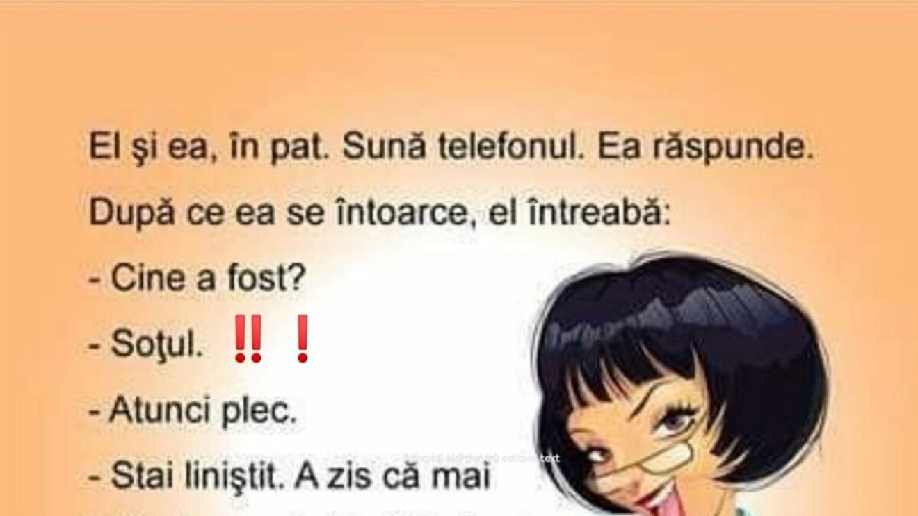 BANCUL ZILEI | El și ea în pat. Sună telefonul