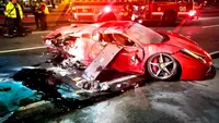 Un tânăr de 22 de ani a făcut zob un Ferrari de 300.000 de dolari!