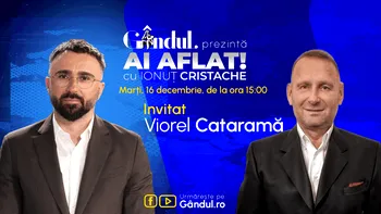 „Ai Aflat! cu Ionuț Cristache” începe marți, 16 decembrie, de la ora 15.00, live pe Gândul. Invitat: Viorel Cataramă
