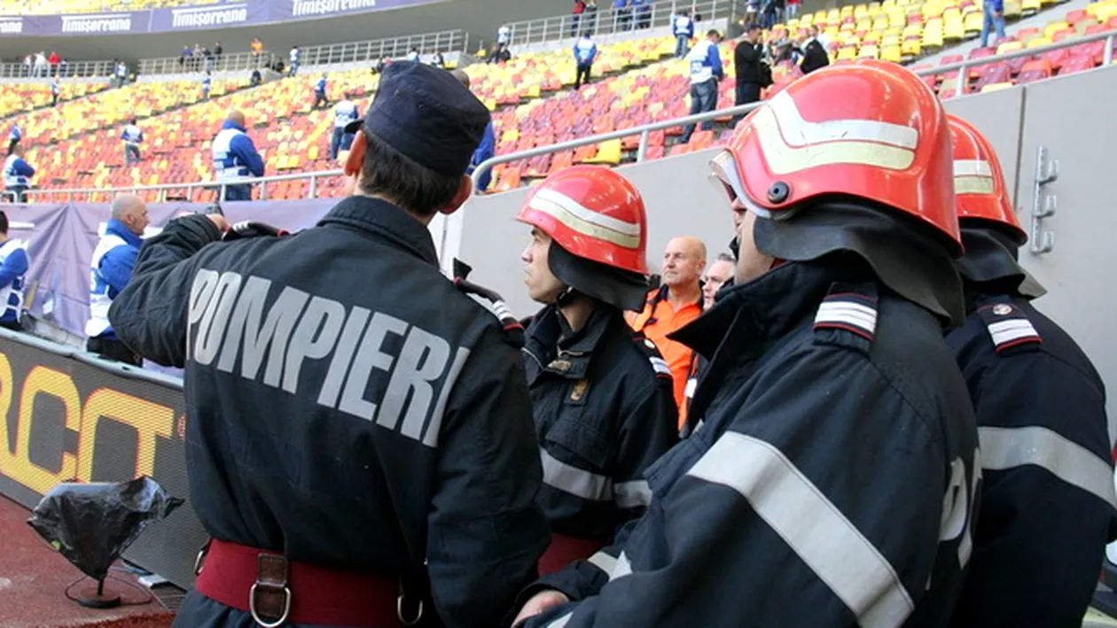 Misiunea fara precedent la meciul Dinamo Steaua! Peste 80 de pompieri au fost detasati la Arena Nationala!