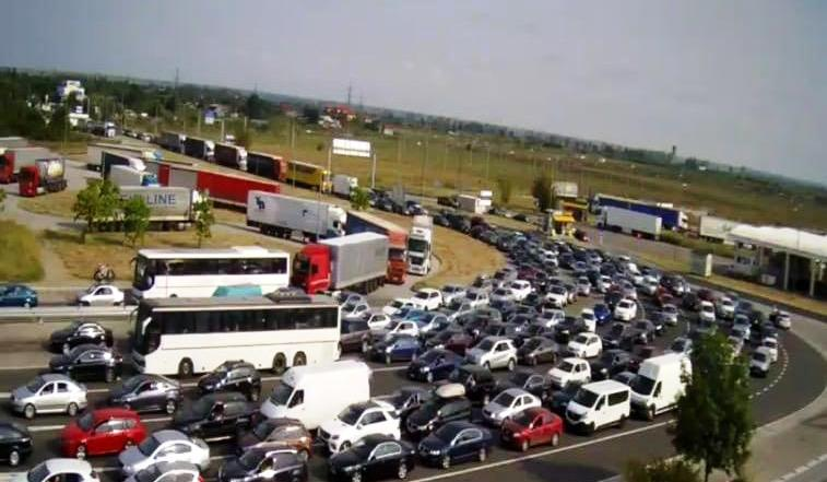 Cozi kilometrice pe DN 5! Municipiul Giurgiu, în pericol de a fi blocat de TIR-uri