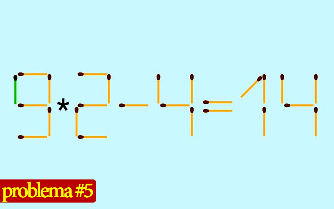 Test IQ cu 10 probleme cu chibrituri | Prima: Adăugați 1 băț pentru a corecta egalitatea 5-3+6=9
