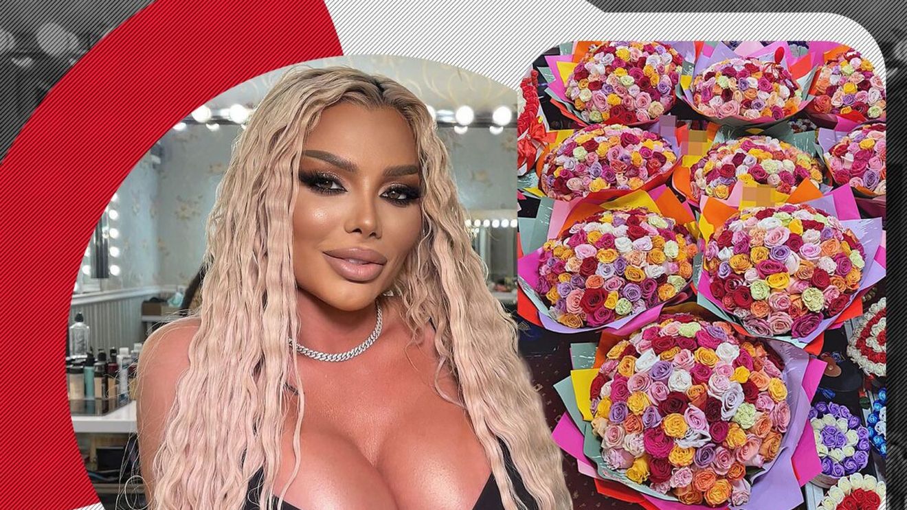 Imagini fabuloase: 1001 trandafiri i-au ”bătut” la ușă! Cine e afaceristul care și-a dat pe spate iubita voluptoasă, de Valentine's Day