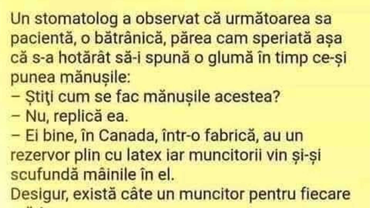 BANC | Dentistul și pacienta pensionară