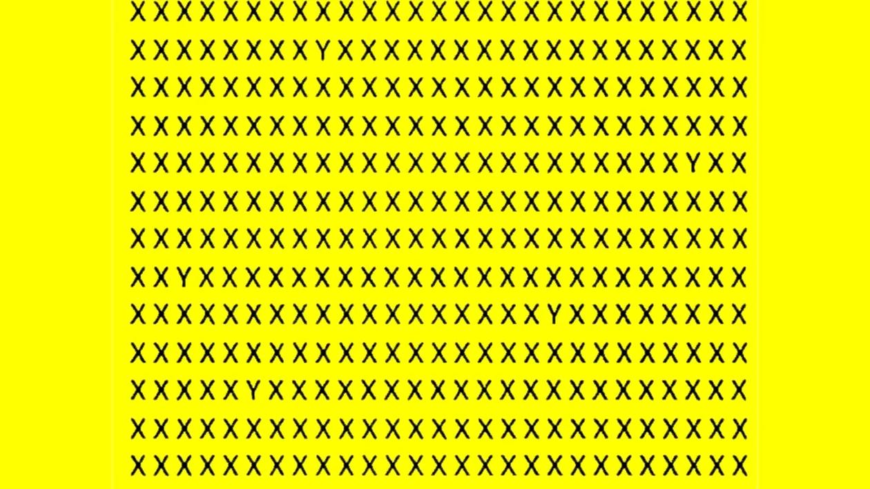 Test de inteligență | Depistați 5 Y-uri în maximum 7 secunde!