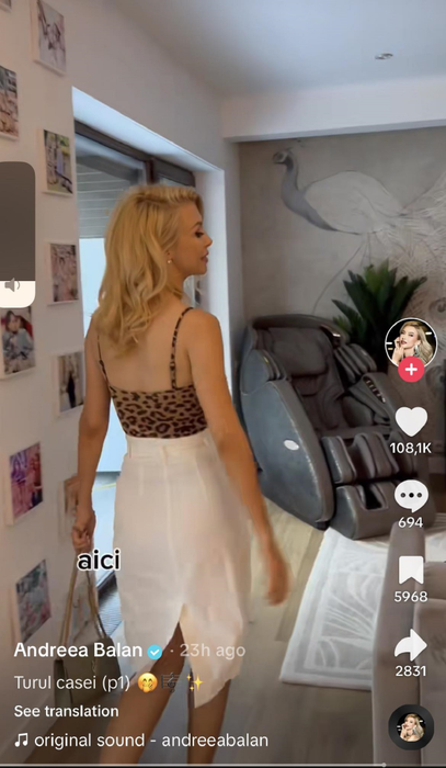 Andreea Bălan se scaldă în lux! Cum arată casa de 850.000 de euro în care locuieşte iubita lui Victor Cornea. FOTO